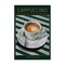 Stupell Industries Cappuccino Coffee over Stripes Canvas, design by Andreas Magnusson
